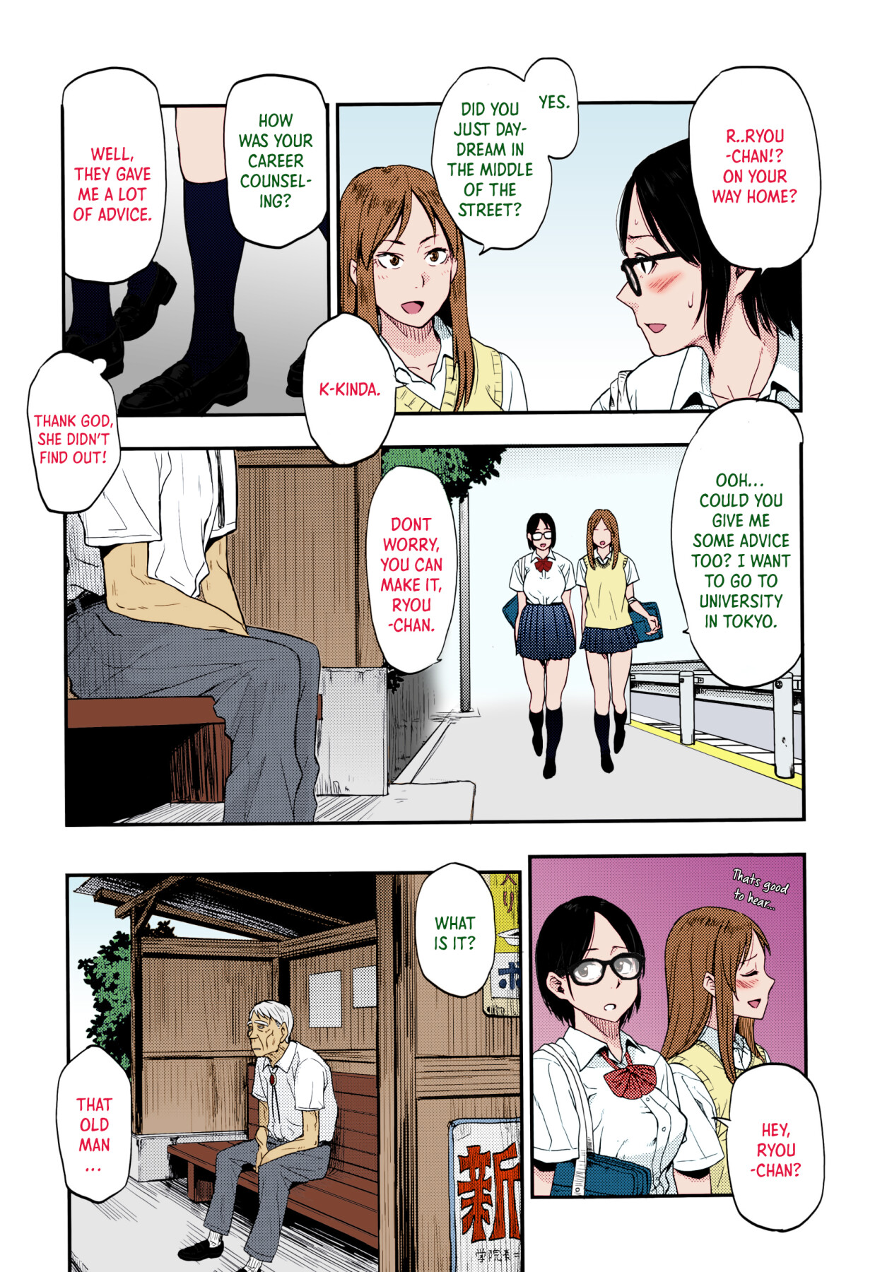 Hentai Manga Comic-Sayako at the Bus Stop!-Read-3